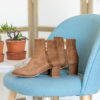 Bottines à talons écoresponsables vegan femme Minuit sur Terre